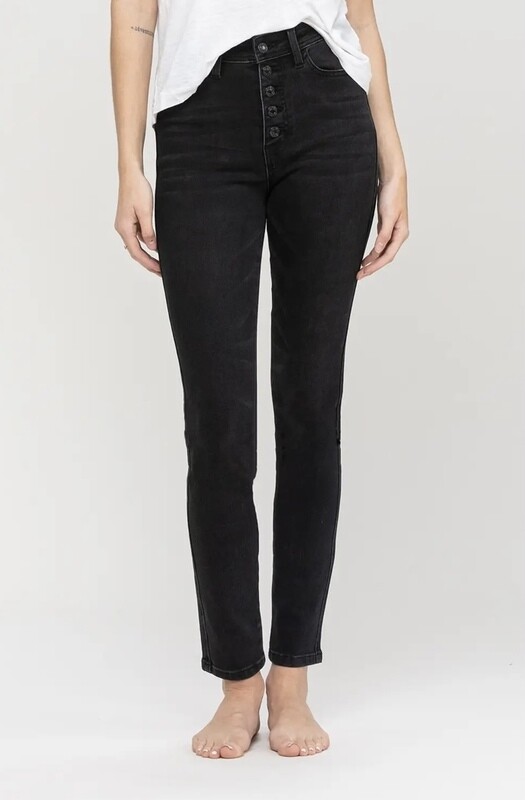 Button Up Black Skinny