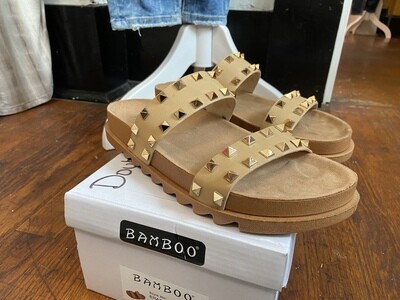 Double Strap Studded Sandals