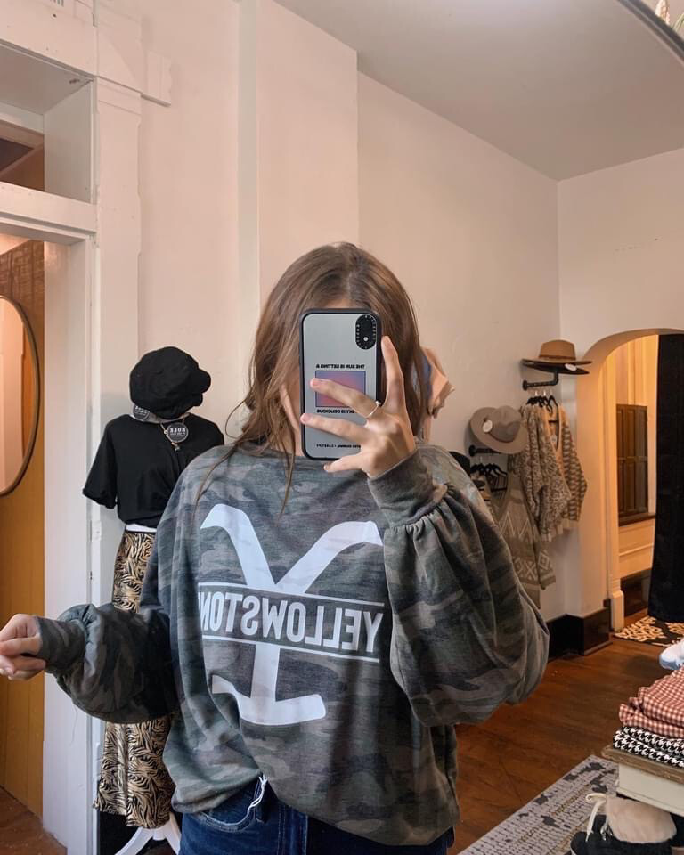 Camo Yellowstone Crew