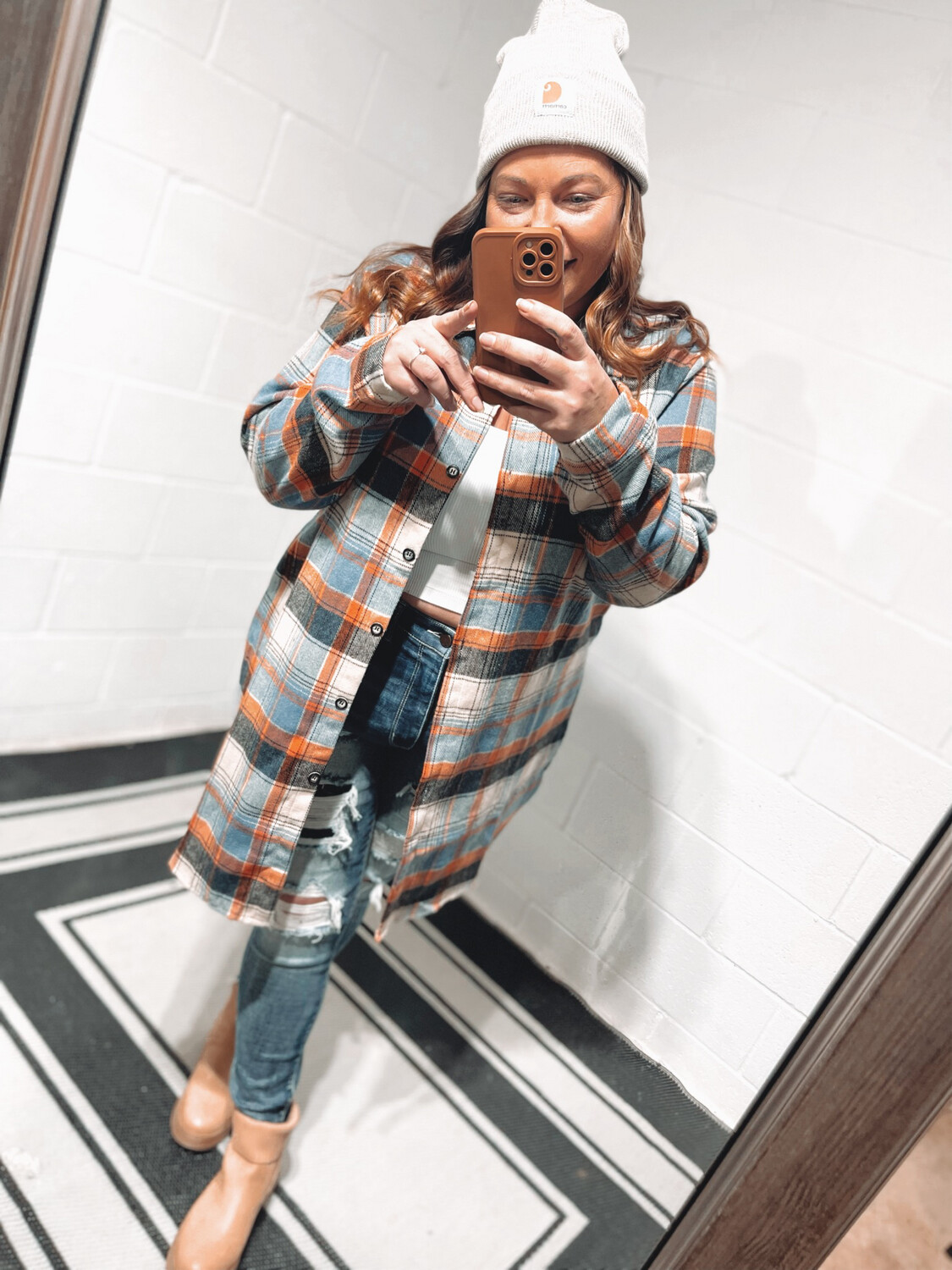 Plus Flannel Shirt Dress