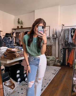 2 Tone Crop Straight