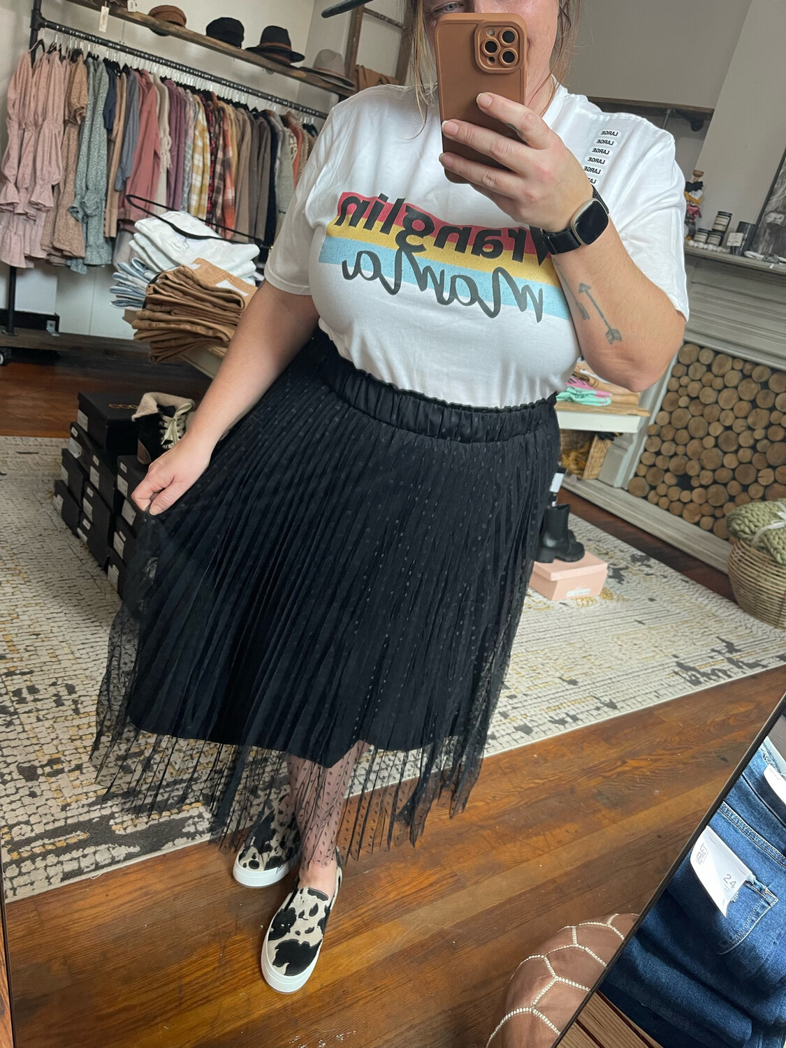 Polka Dot Tinsel Skirt