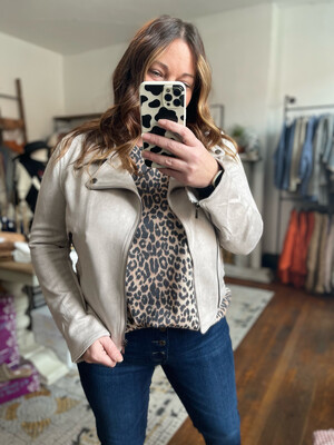 Suede Biker Jacket