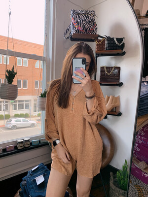 Woven Peach Romper