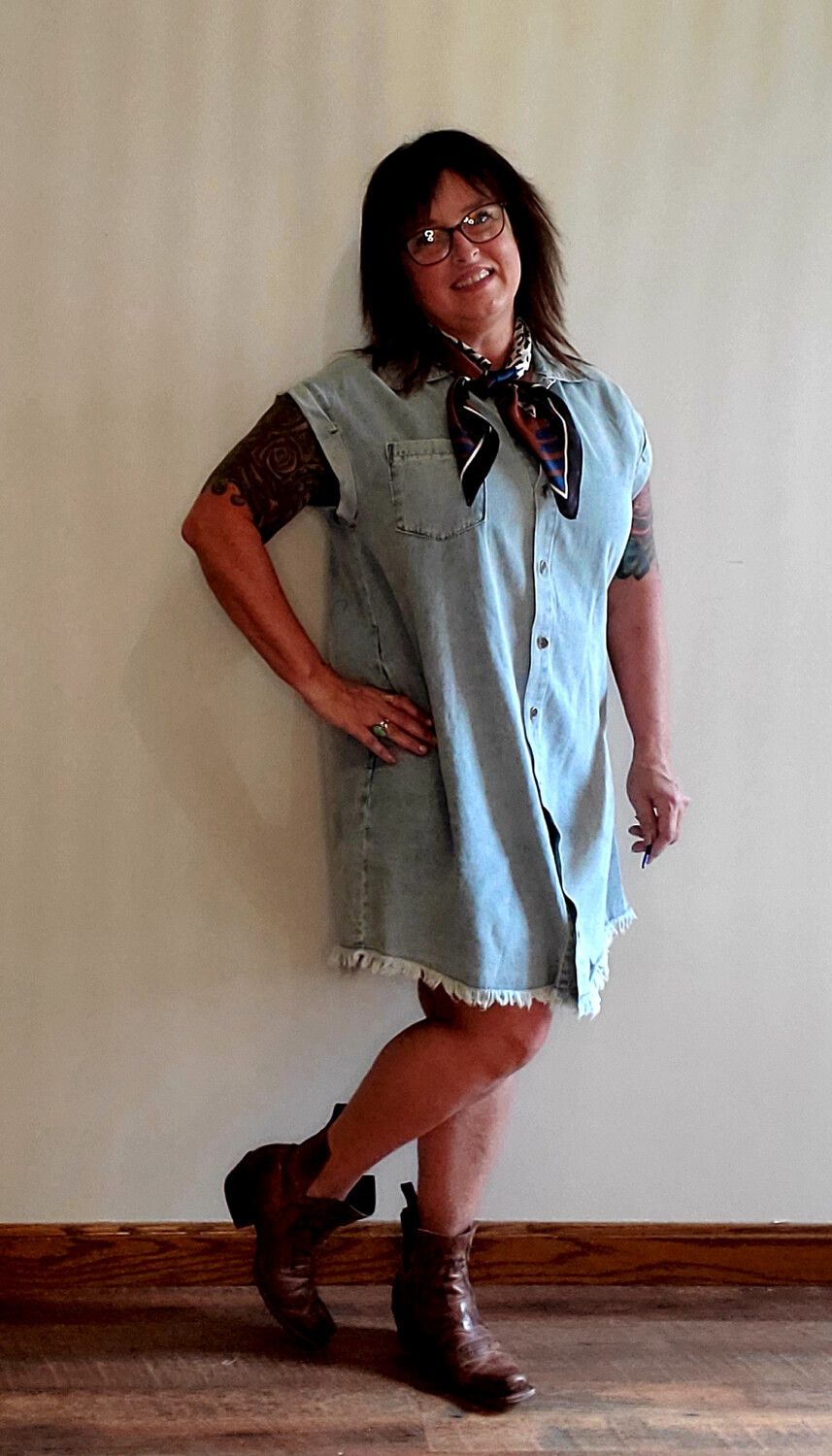 Curvy Hometown Denim Dress