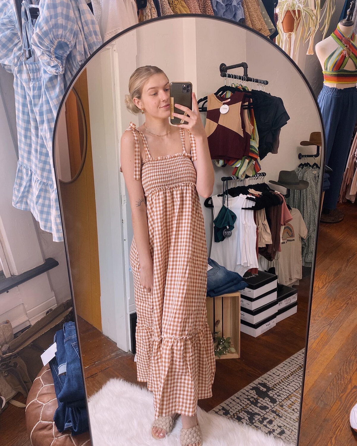 Tan Picnic Dress