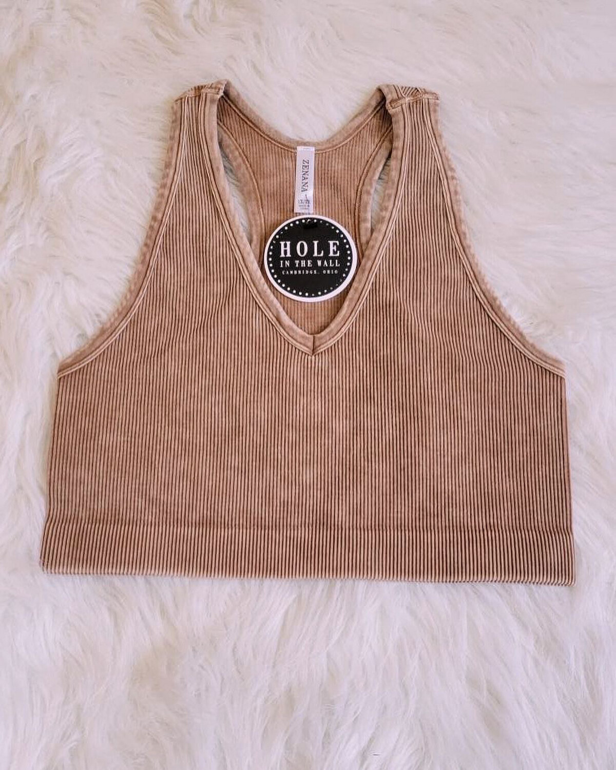 Deep Camel Ribbed Brami Curvy