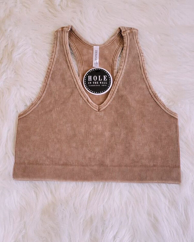 Deep Camel Ribbed Brami Curvy