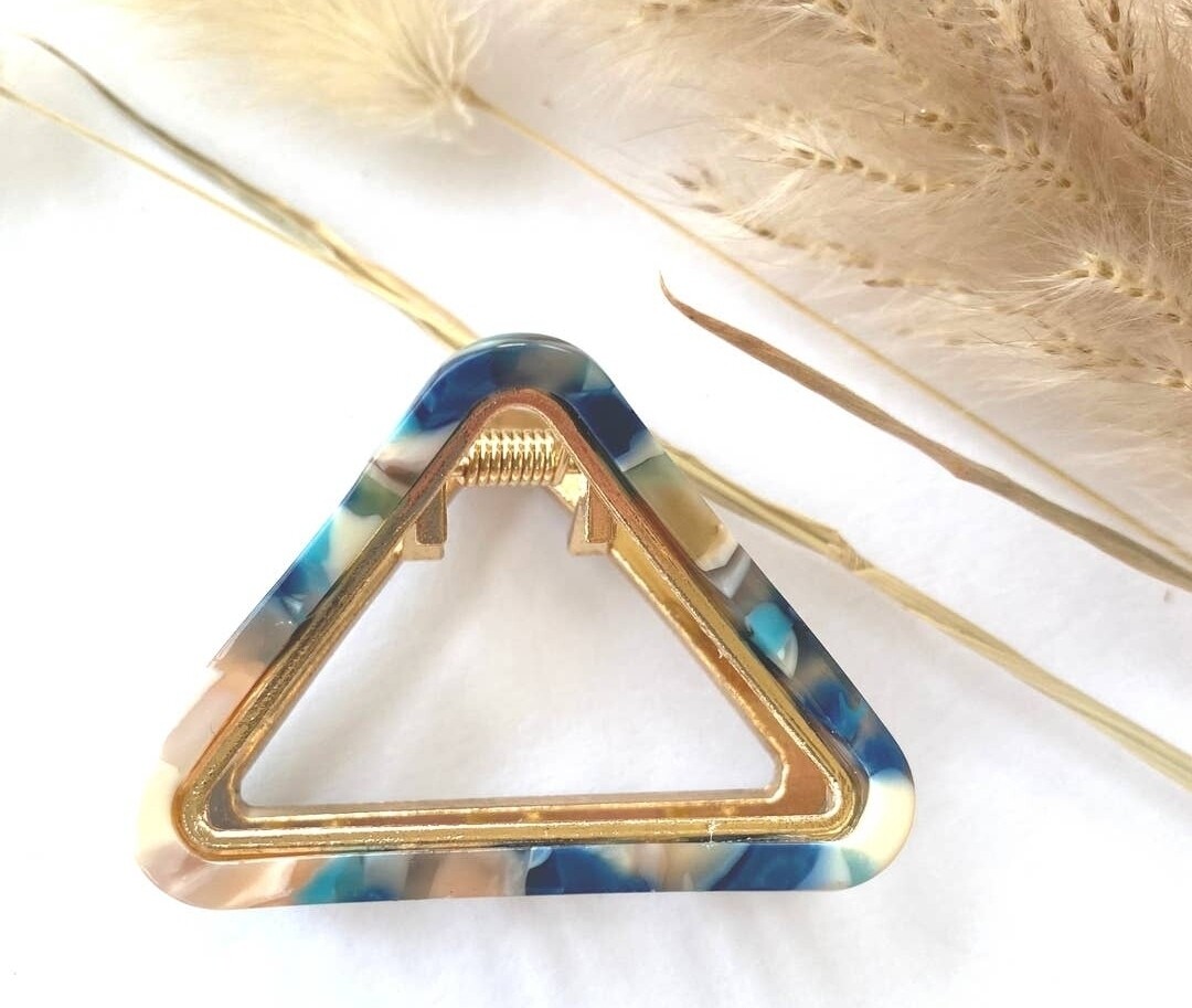 Blue Jelica Triangle Hair Clip
