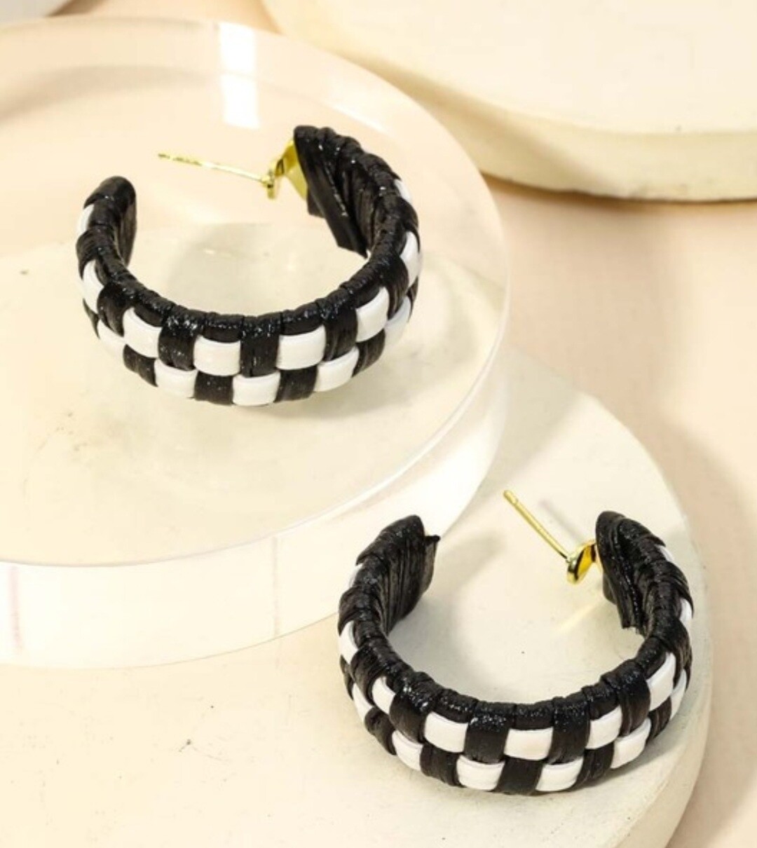 Checkered Braided Hoop