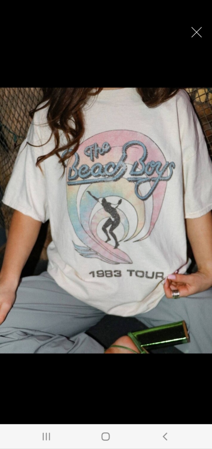 Beach Boys Tie Dye Classic Oversized Thrifted Tee
