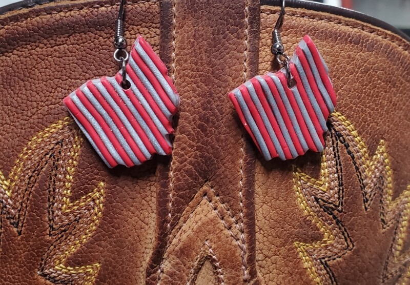 HB Handcrafted Ohio State Earrings