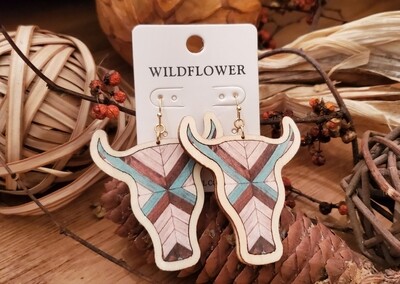 Western Longhorn Earring