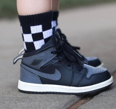 Kickin It Up Socks- Checkered