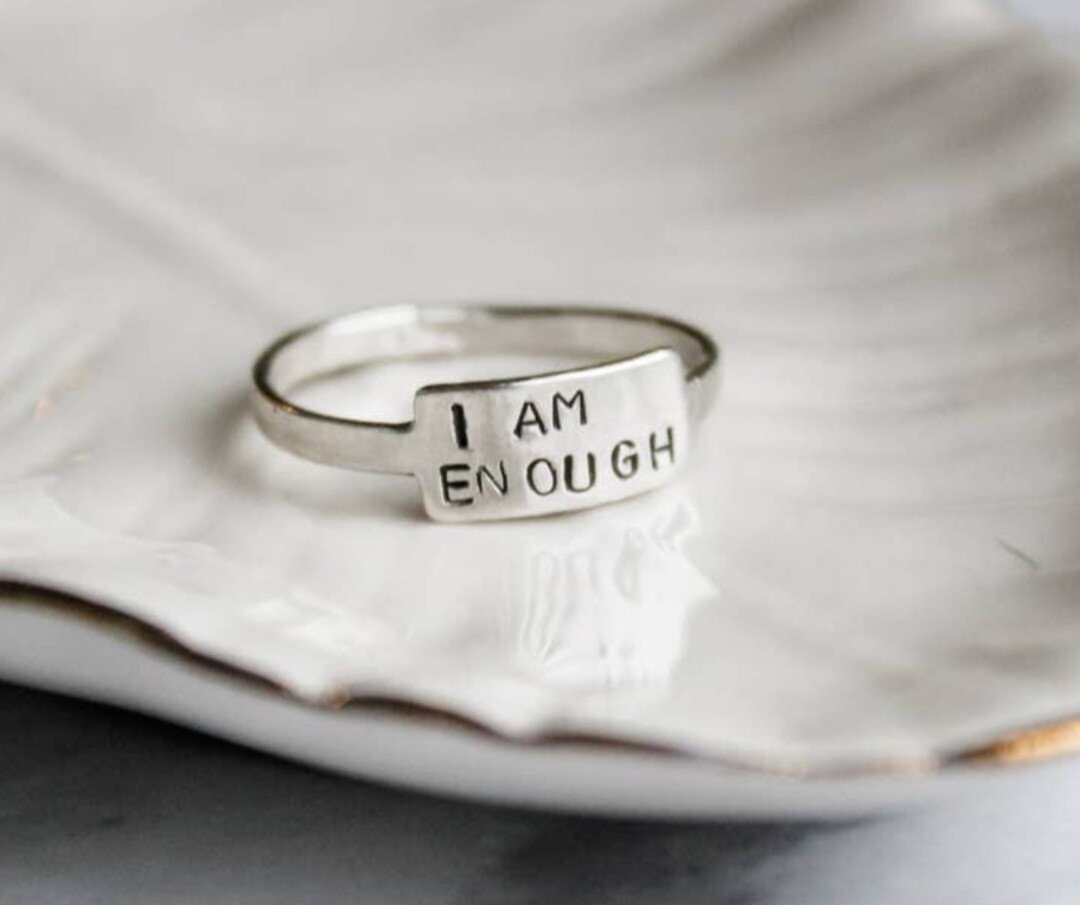 Grace and Faith Designs - Silver - I Am Enough Mantera Ring