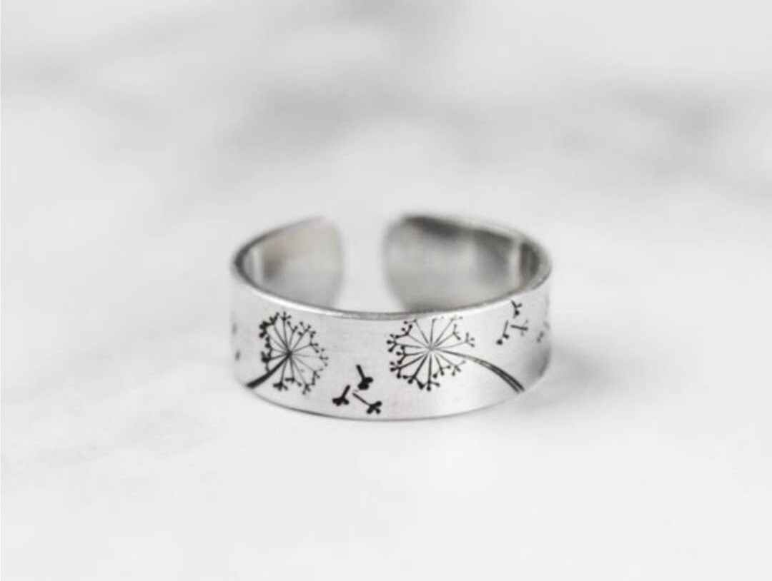 Grace and Faith Designs - Dandelion Adjustable Ring - 4-6