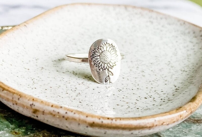 Grace and Faith Designs - Silver Sunflower Ring