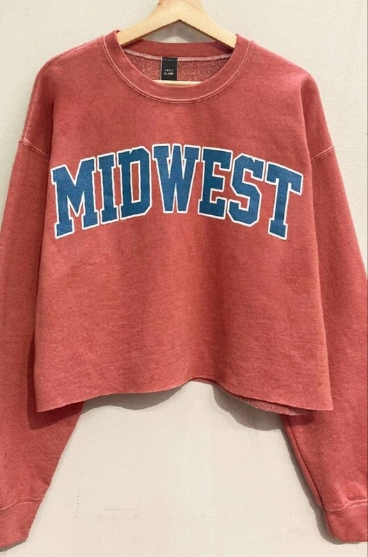 Midwest Cropped Oversized Sweatshirt