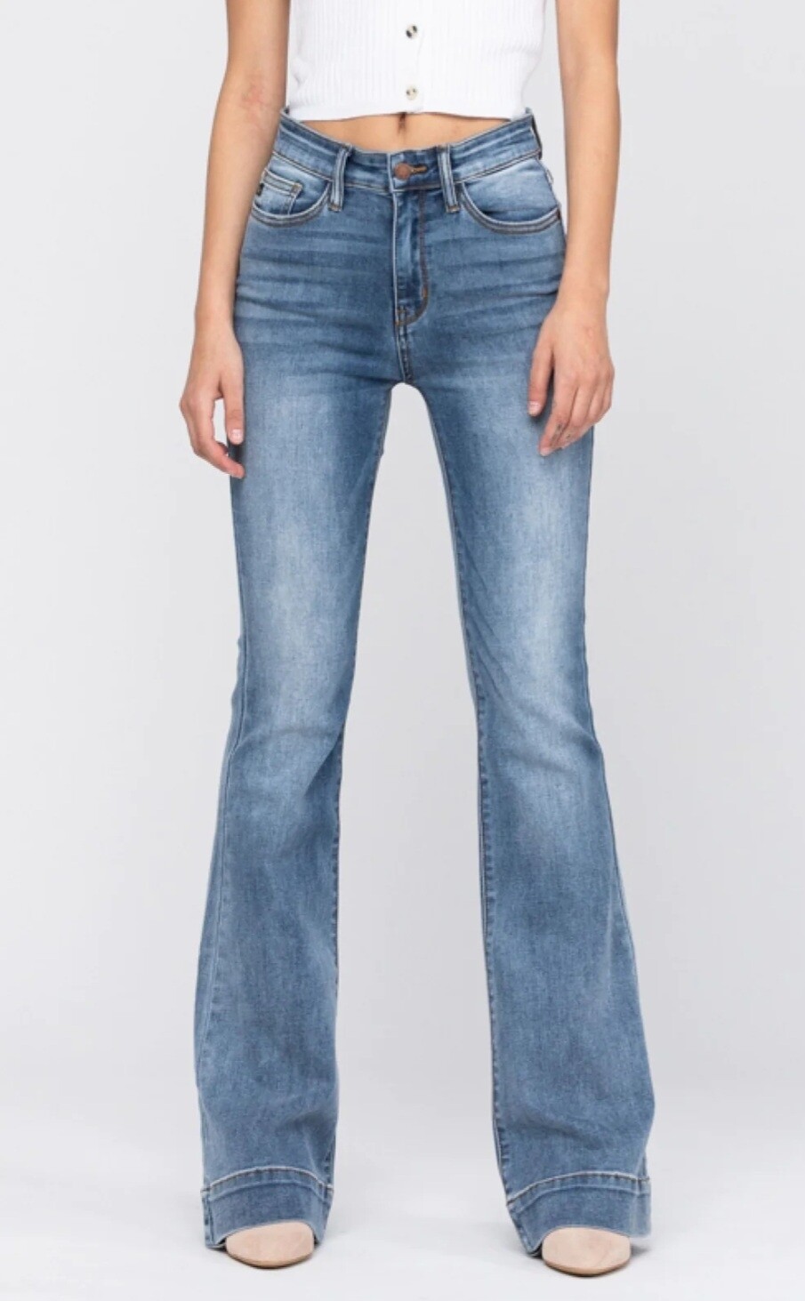 Judy Blue - Mid Rise Trouser Flare