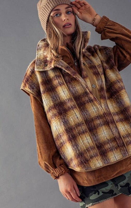 Vintage Oversized Blanket Vest