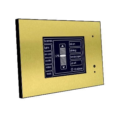 C-Bus MKII Touchscreen, with Logic Engine, Brass