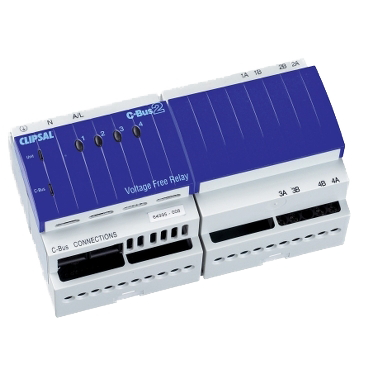 C-Bus 4 Channel Relay, without inbuilt Power Supply
