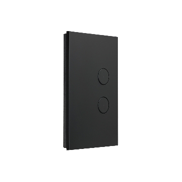 C-Bus Saturn ZEN Wall Switch, 2-Button Black