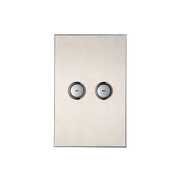 C-Bus 2 Gang Glass Switch Stainless Steel