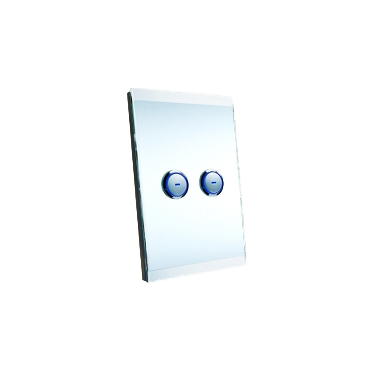 C-Bus 2 Gang Glass Switch Glass Fascia (Paintable)