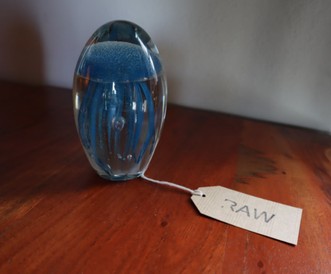 Ornamental Jellyfish Glass Blue -  Ø9x16 cm 