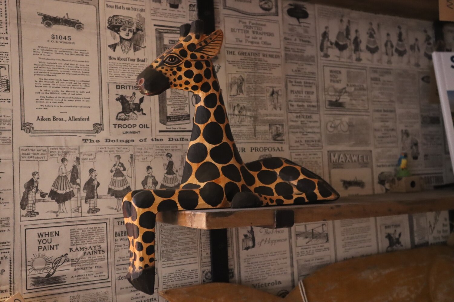 Ornamental Wooden Giraffe 