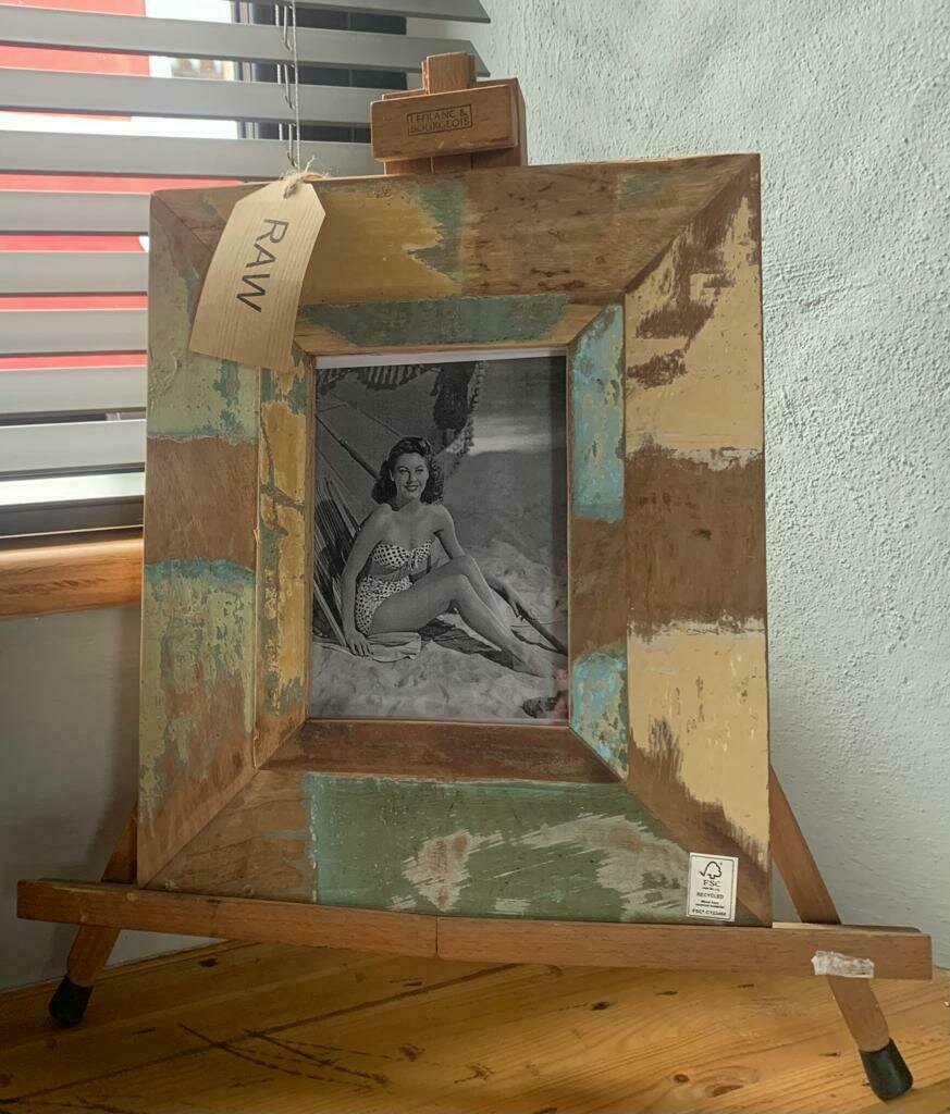 Recycled Vintage Wooden Photo Frame  - large