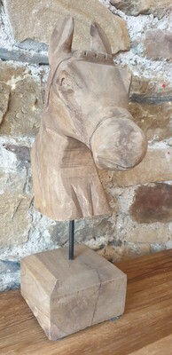 Ornament 25x14x48 cm HORSE wood weather barn