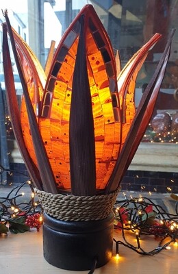 Orange Tulip Lamp 35cm