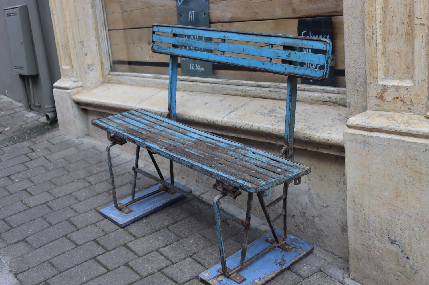Blue Original Train Bench Full Iron