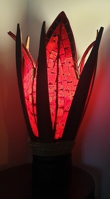 Red Tulip Lamp 45cm