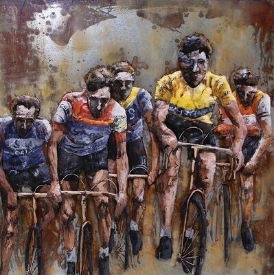 Metal 3D Painting Tour de France, 100x100cm