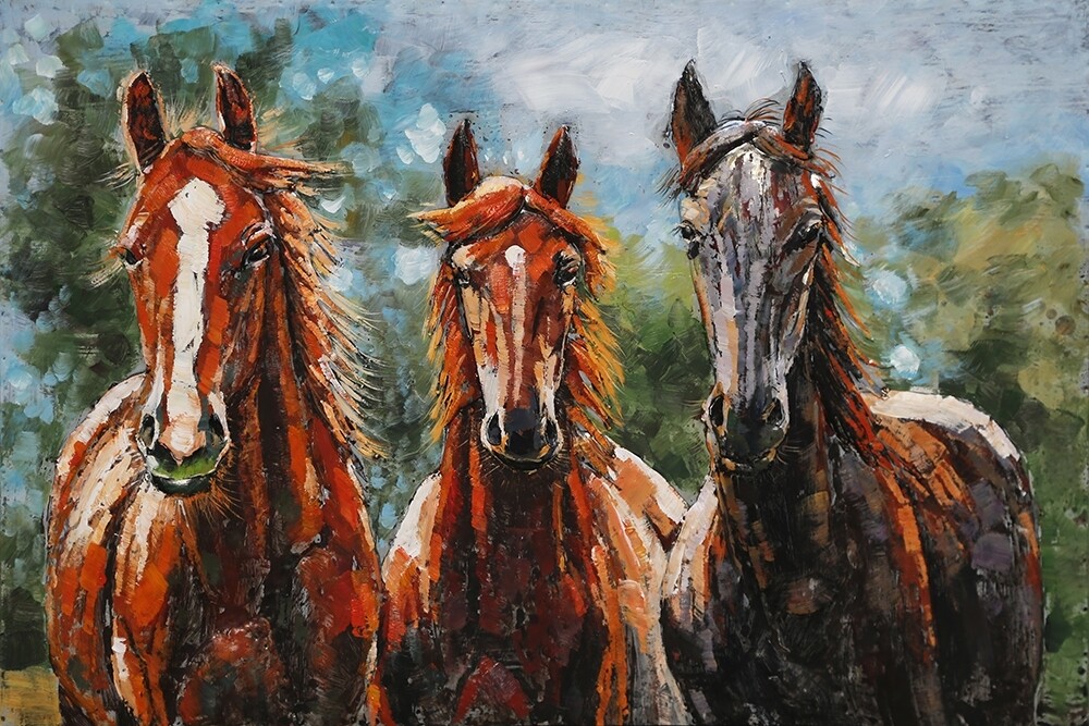 Metal 3D Painting: Horses