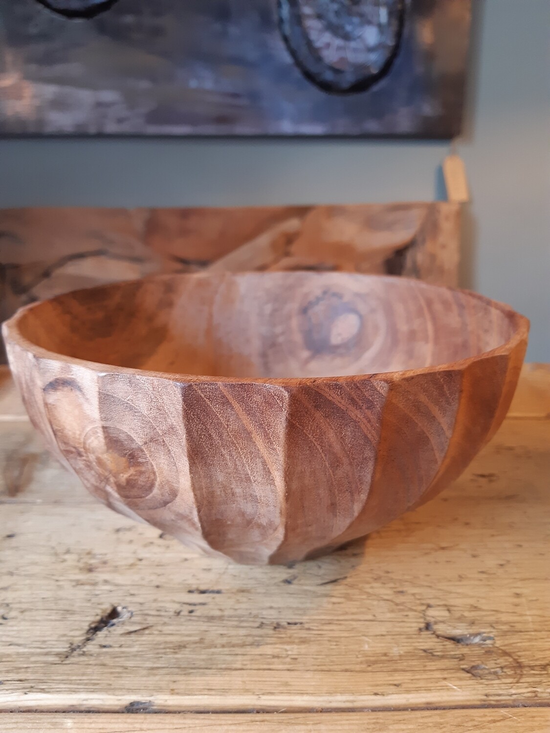 Aeolian bowl small Teak Wood