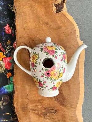 Coffeepot Ceramic Birdhouse 