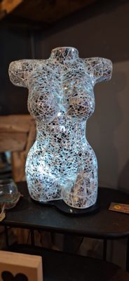 Bust Recycled Glass Lamp 