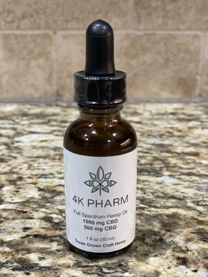 Full Spectrum Hemp Oil 2:1 (CBD + CBG)