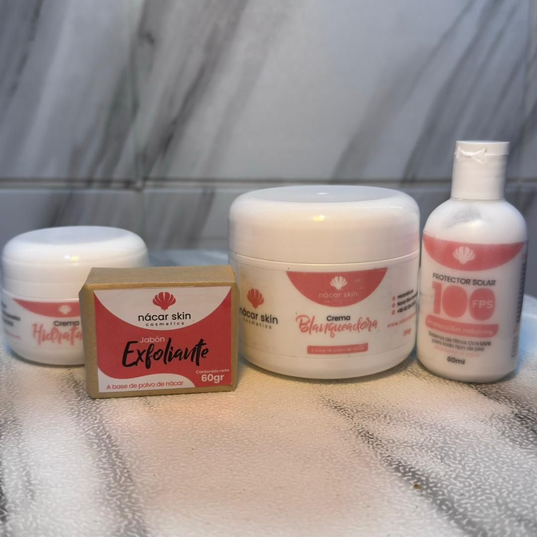 COMBO DE KIT BLANQUEADOR GRANDE, PROTECTOR SOLAR Y CREMA HIDRATANTE COMBO DE KIT BLANQUEADOR GRANDE, PROTECTOR SOLAR Y CREMA HIDRATANTE