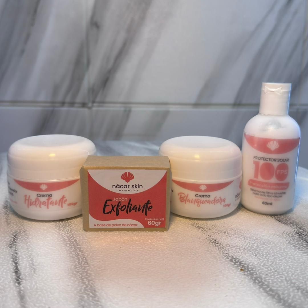 COMBO DE KIT BLANQUEADOR MEDIANO, PROTECTOR SOLAR Y CREMA HIDRATANTE COMBO DE KIT BLANQUEADOR MEDIANO, PROTECTOR SOLAR Y CREMA HIDRATANTE