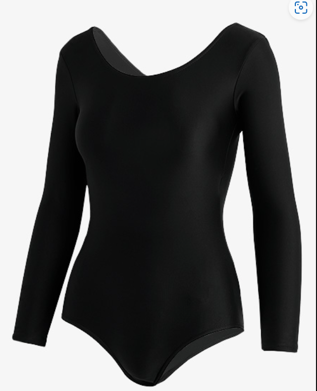 Black Leotard - Long Sleeve