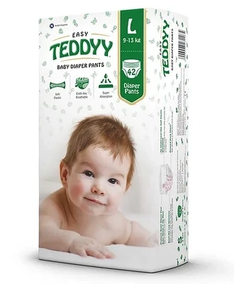 TEDDYY EASY Baby Diaper Pants Small -L (42 Pieces)