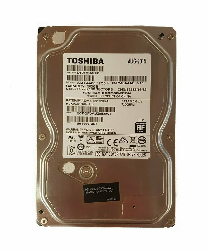 HP 500GB 7.2K RPM SATA III 3.5" LFF 6GB/S SATA3   ** REFURBISHED  **
