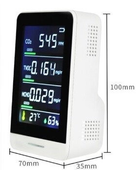 Medidor /Detector Portatil CO2 con Bateria