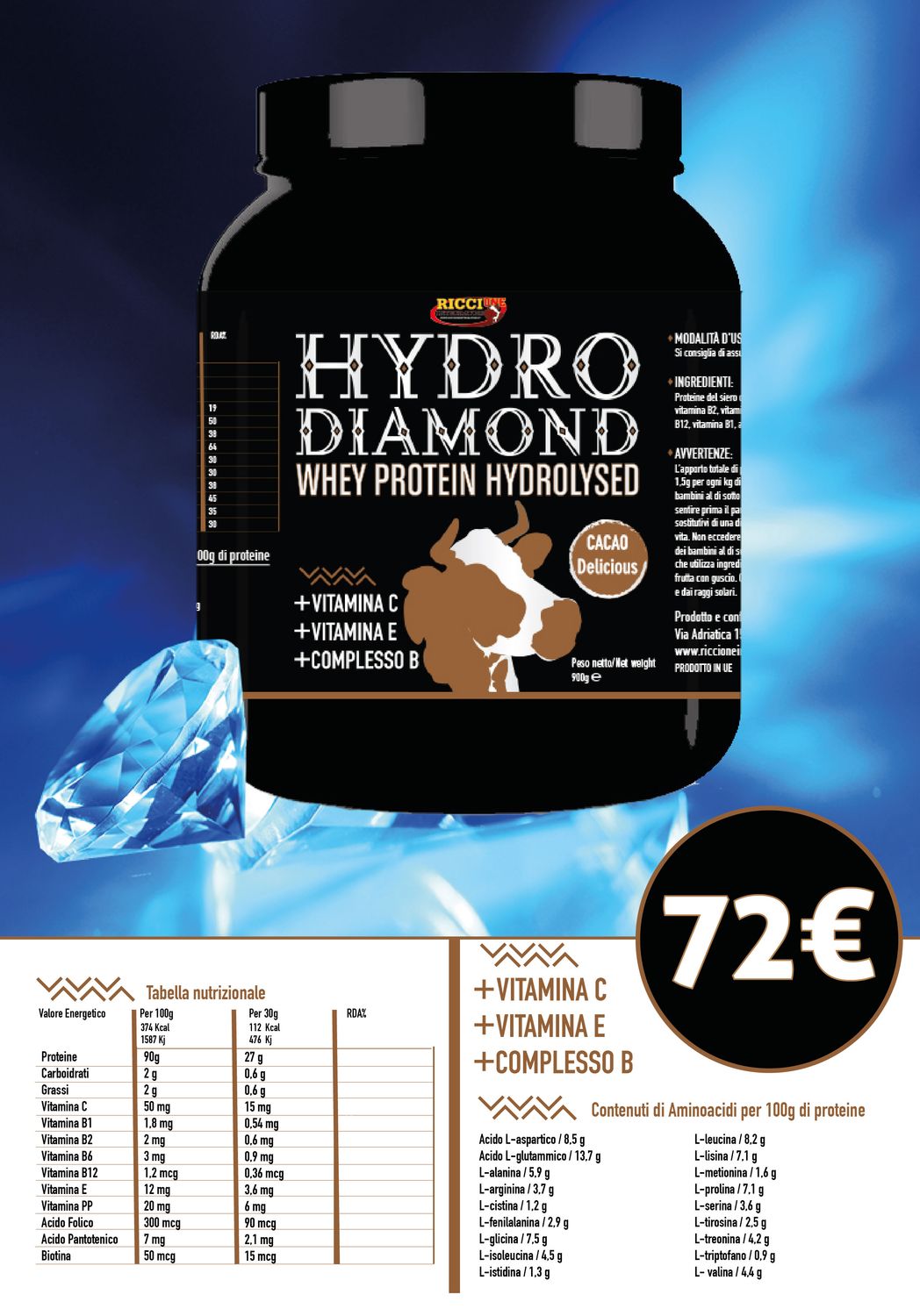 PROTEINE IDROLIZZATE HYDRO DIAMOND RICCIONE NUTRITION