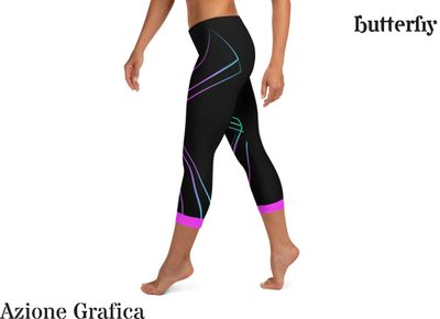 LEGGINGS 3/4 CAPRI CORSARO MODELLO BUTTERFLY